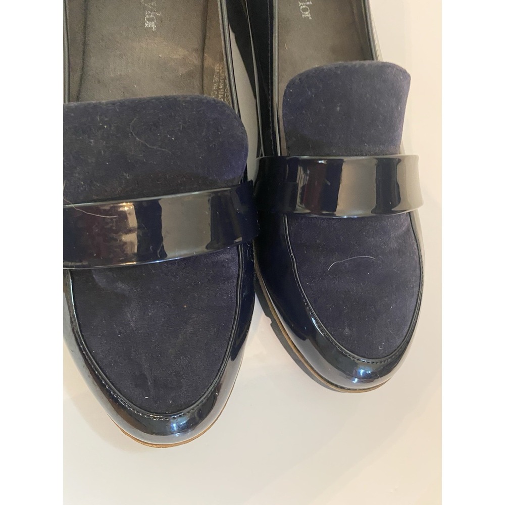 Sophia Taylor Shoes Size 8.5 Navy Blue Waffle Loafer - Picture 2 of 8